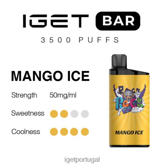 barra iget 3500 baforadas PVV42299 gelo de manga Vapes Portugal