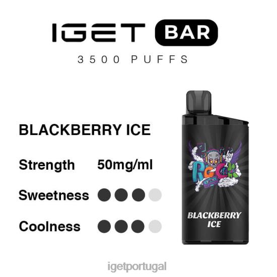 barra iget 3500 baforadas PVV42301 gelo de amora Bar Shop