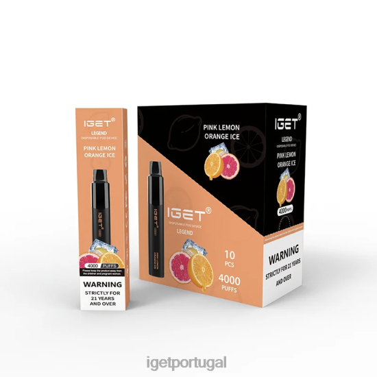 iget lenda 4000 baforadas PVV42321 gelo de laranja limão rosa Vape Sale